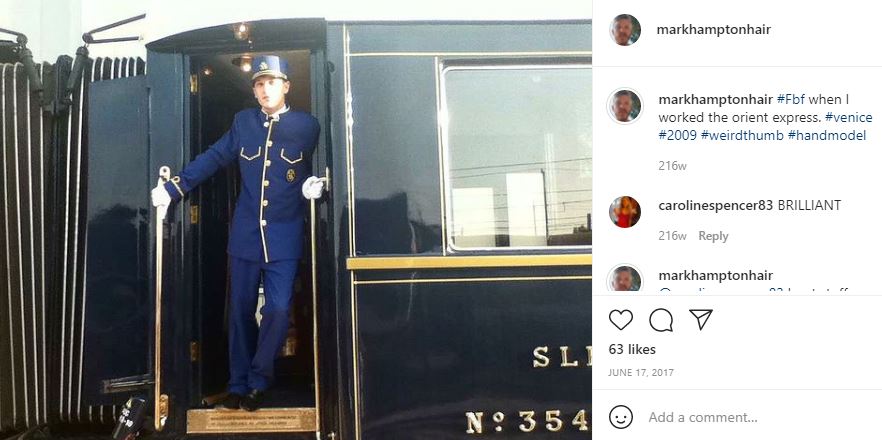 Mark Hampton worked at orient express