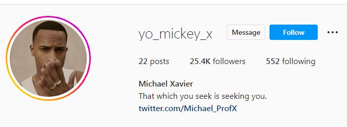 Michael's Instagram account
