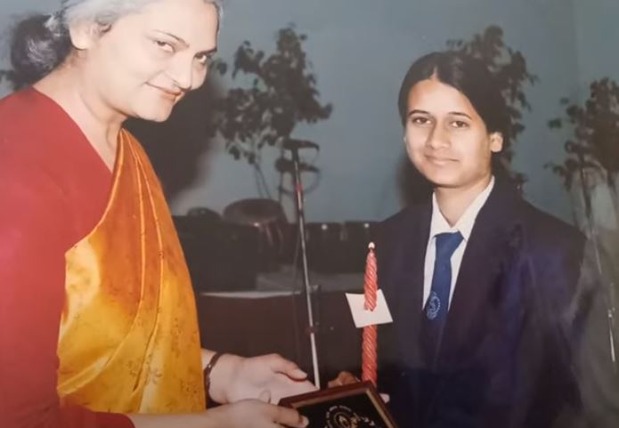 Natasha Narwal's old photo while recieving award