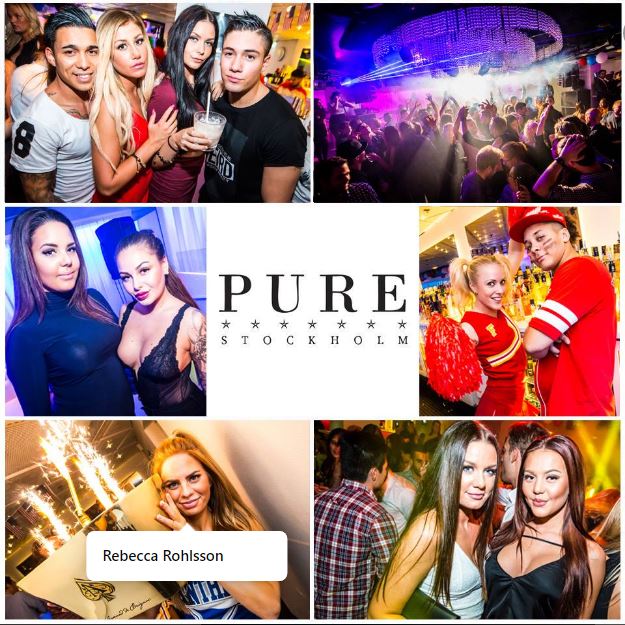 Rebecca Rohlsson enjoying party with her friends at Pure Nightclub