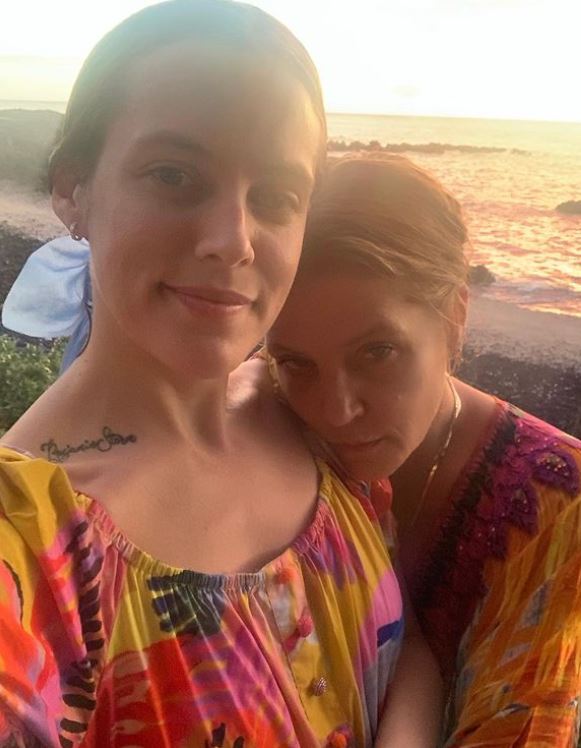 Riley Keough with mom