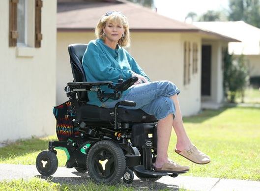Samantha Markle on wheelchair