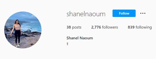 Shanel's Instagram account