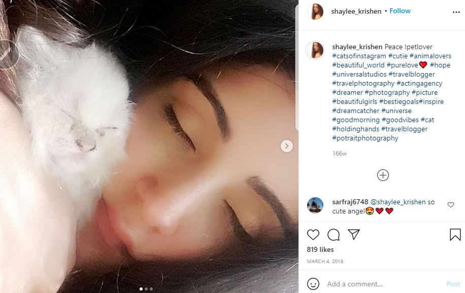 Shaylee Krishen's first Instagram post