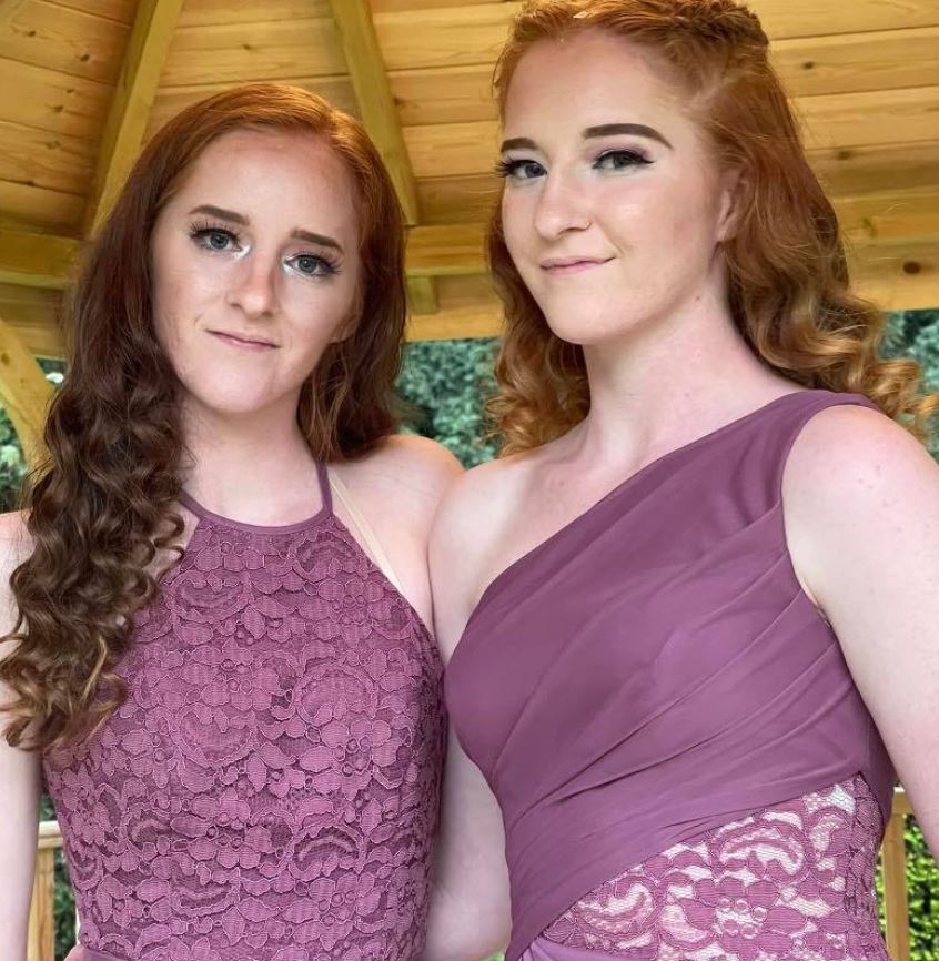 Sophie Corcoran and her sister