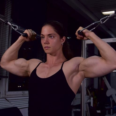 Vladislava Galagan is a bodybuilder