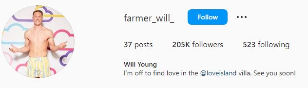 Will's Instagram account
