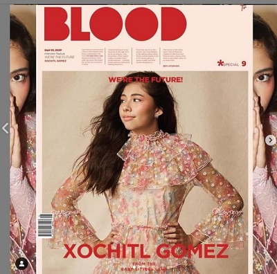 Xochitl Gomez at the magazine page