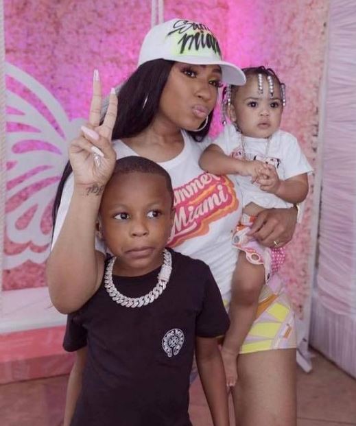 Yung Miami with her kids