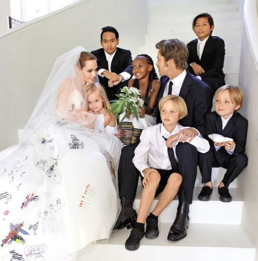 Zahara Jolie-Pitt with her family